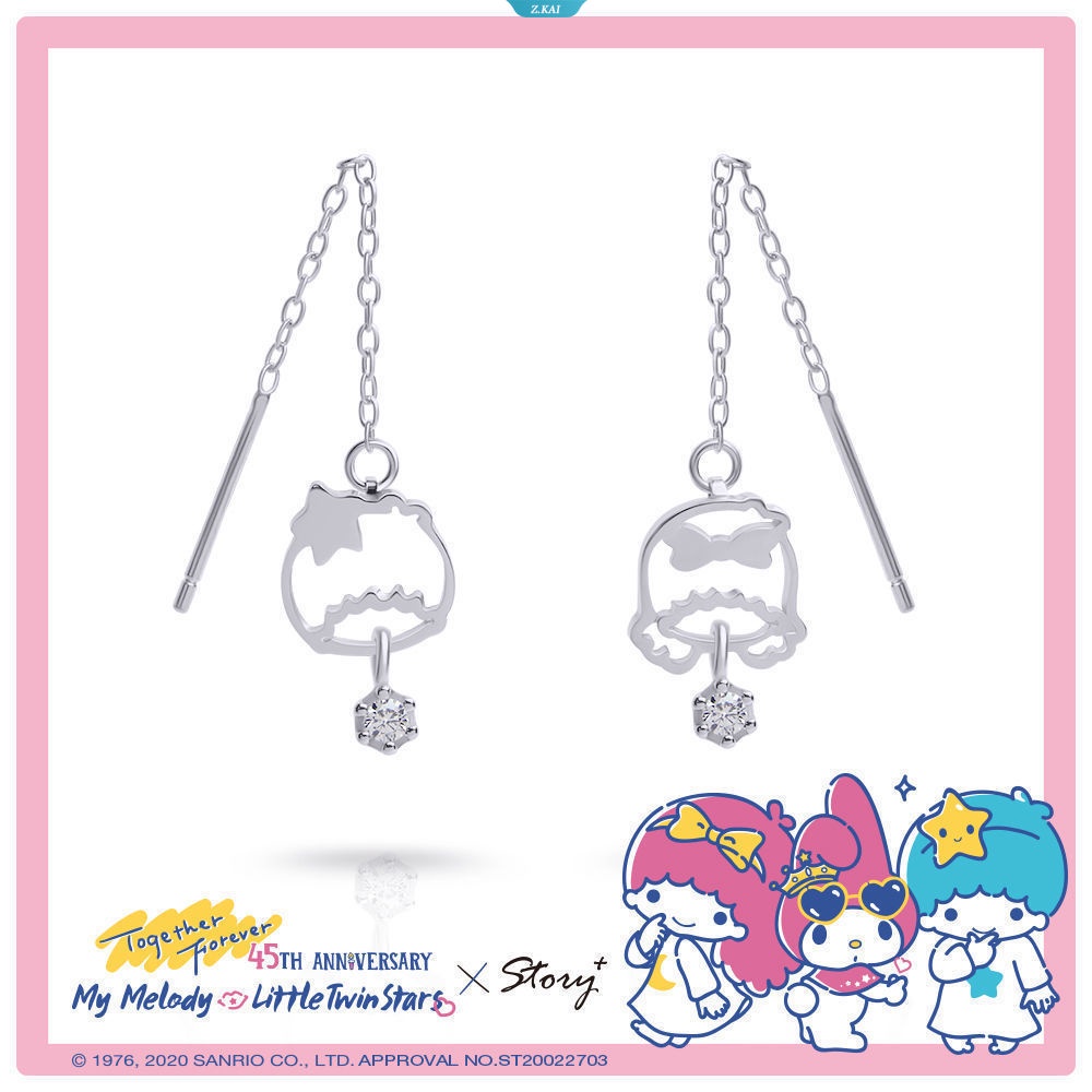 Kawaii Sanrio Aksesoris Versi Korea Dari Lucu Dan Kreatif Kartun Anime Anting Logam Liontin Perhiasan Hadiah Fashion Hadiah Ulang Tahun Pesta Mewah Sterling Silver Earrings [ZK]