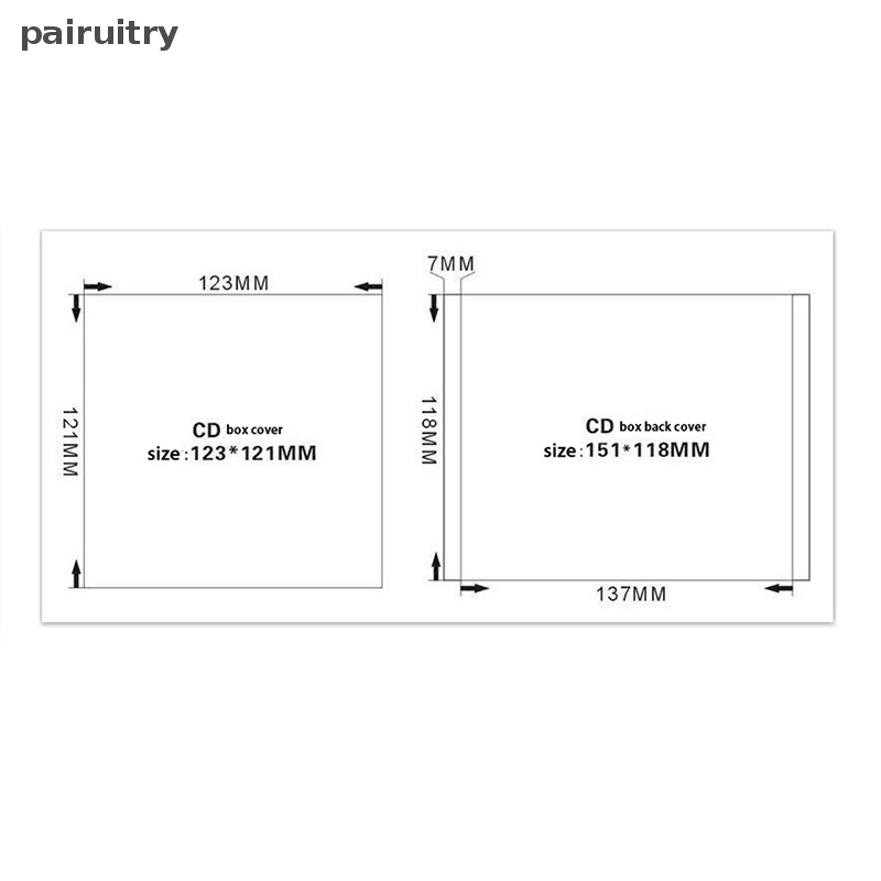 Prt Kotak CD Bawah Transparan Kosong CD Case Plastik PP CD Case CD Case Kapasitas 1-2 Disc PRT