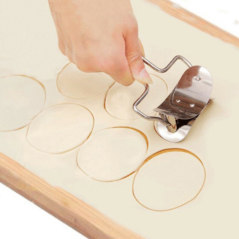1 Pc Bulat Stainless Steel DIY Pembungkus Pangsit Cetakan Adonan Lingkaran Roller Mesin Cutter Pastry Rolling Tools Aksesoris Dapur