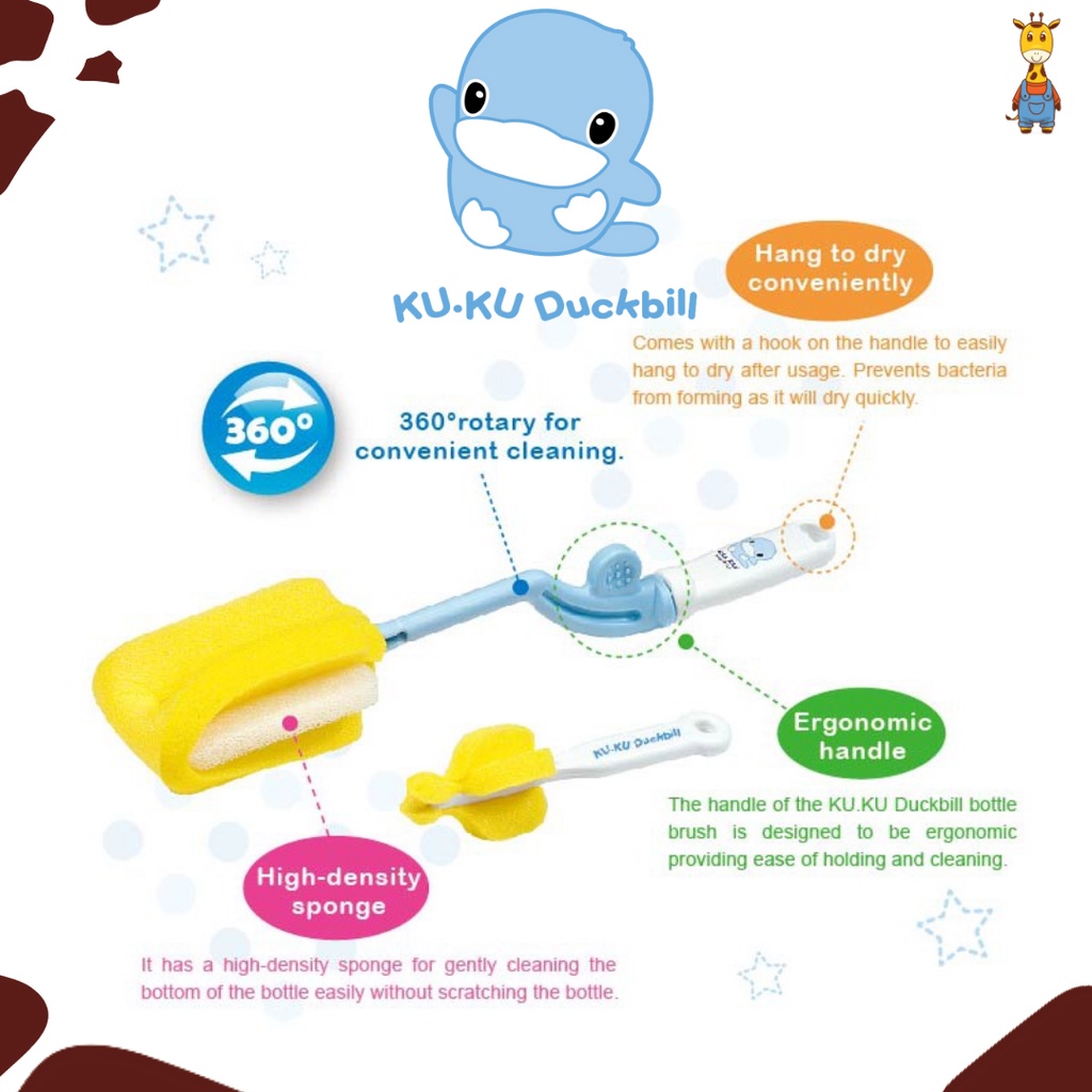Kuku Duckbill Bottle Brush KU5343 / Sikat Botol Bayi