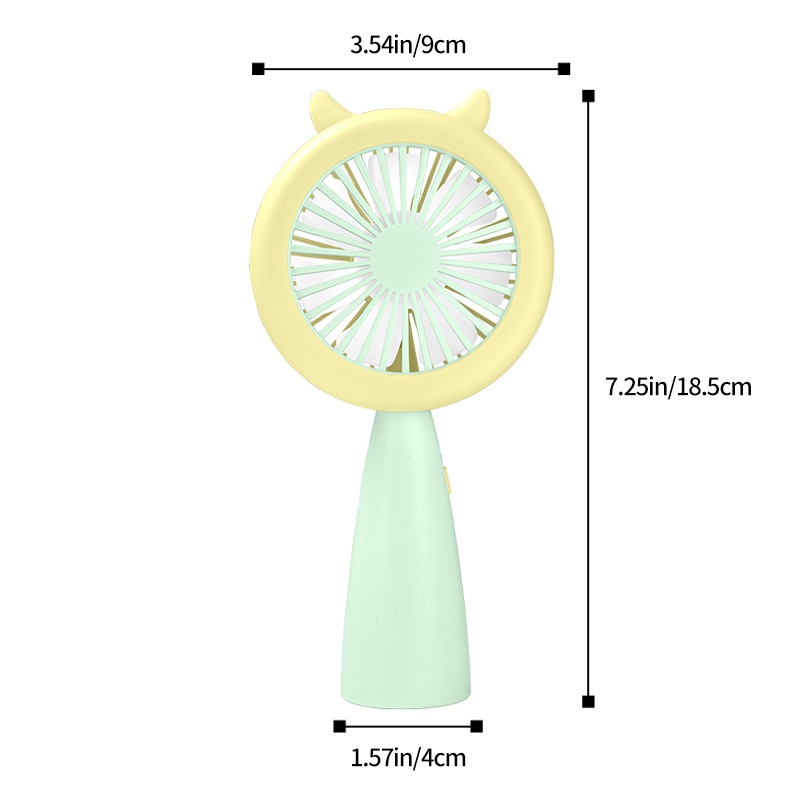 AVVIC Kipas Angin Lampu LED HQ66-17 Mini Portable Handheld Fan LED Light USB Rechargeable