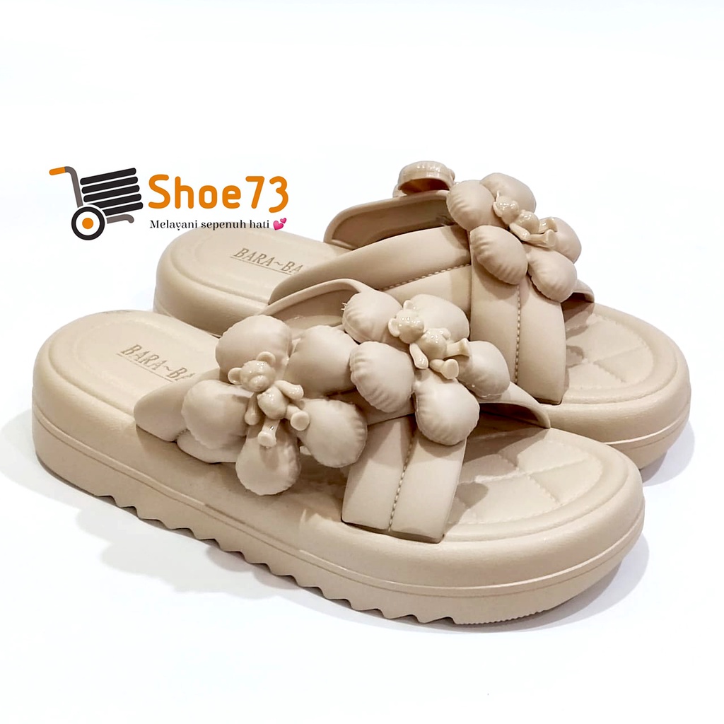 BARA-BARA JSL 2208 V20 NEW SIZE 36-40 ORIGINAL l Sandal Selop Silang Jelly Wanita l Sendal Kokop Cewek Impor