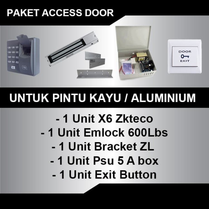 

PAKET ACCESS CONTROL X6 / PAKET ACCESS DOOR LOCK EMLOCK 600LBS