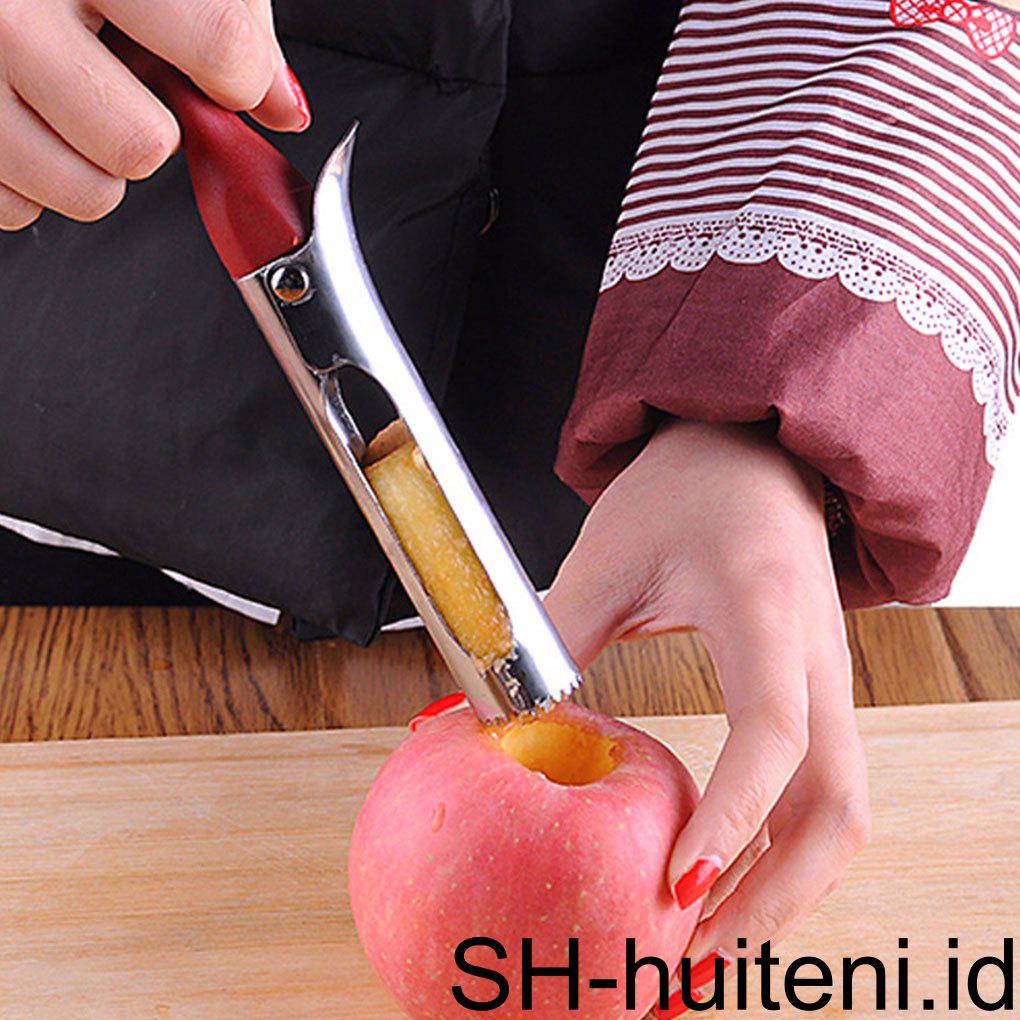 *Pear Corer Tahan Aus Bibit Penghilang Multi-Fungsi Hemat Tempat Alat Buah Sayur Gadget Makan Dapur