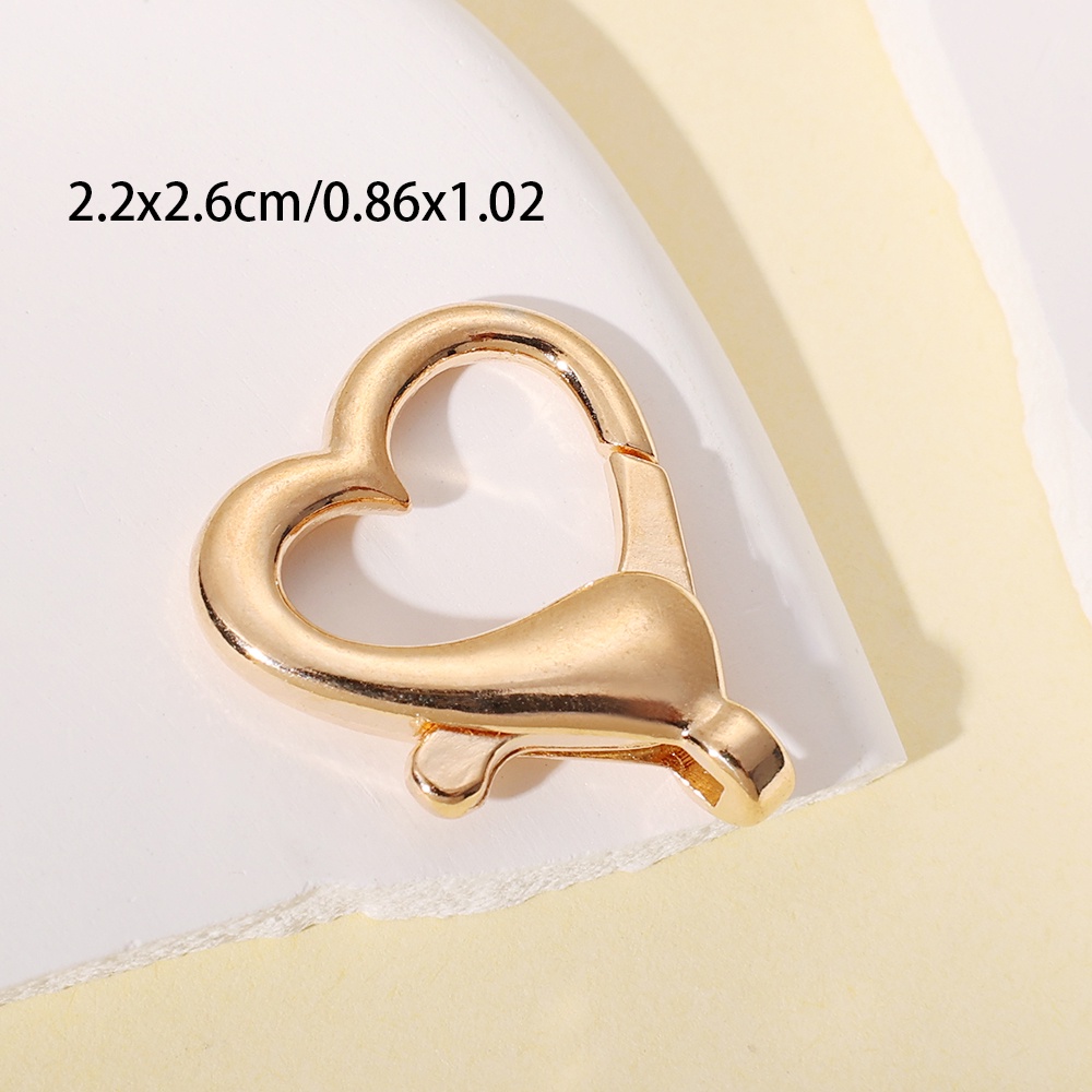 [HOT Sale]creative Lobster Clasp Wanita Klasik Pria 10Pcs Populer Split Hooks Koneksi Gesper Bentuk Hati DIY Membuat Perhiasan Aksesori Kunci Ring Alloy Gantungan Kunci