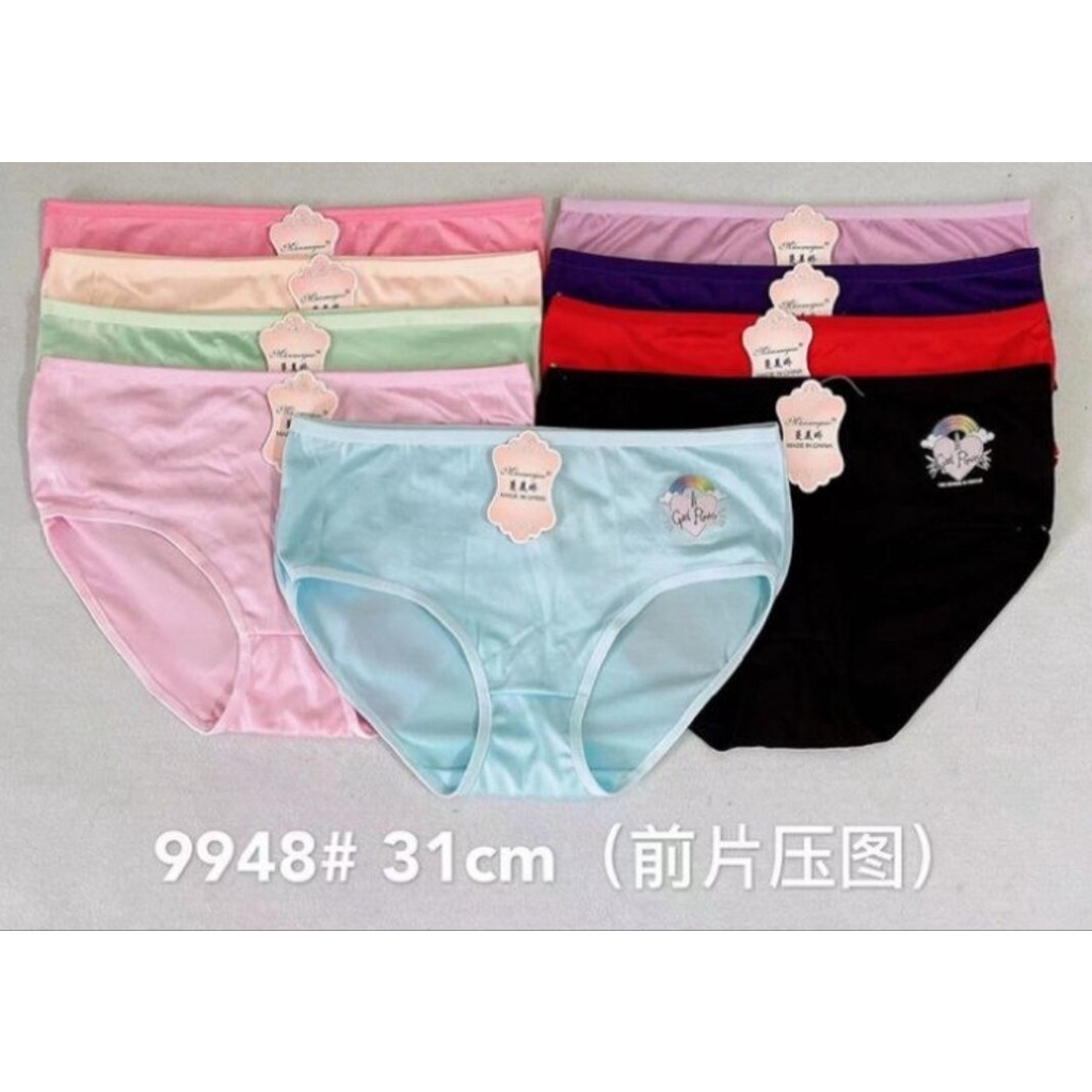 {PROMO MURAH} 6 PCS CELANA DALAM WANITA FIT TO XXL MANMENJIAO STIKER PREMIUM UNDIES