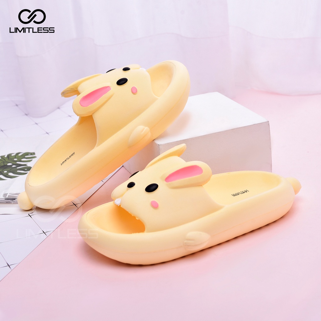 Sandal Slop Kelinci Anak Lucu Terbaru 2023 Sendal Rabbit Anak Hingga Dewasa Wanita Sandal Bunny Anak Perempuan Slip On