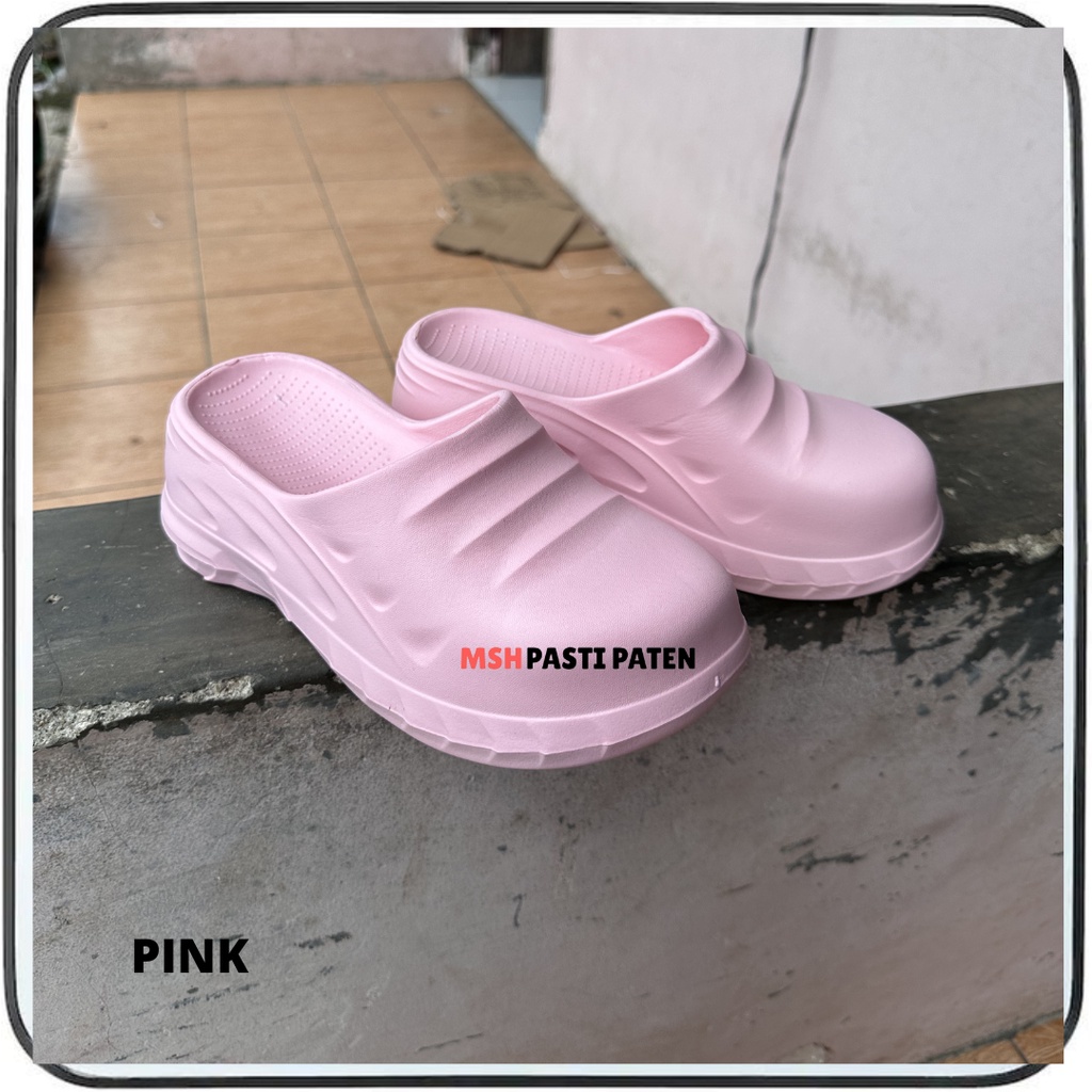 Sandal Cloq Wanita Merk Irsoe Tahan Air Sendal Bapau Slip On