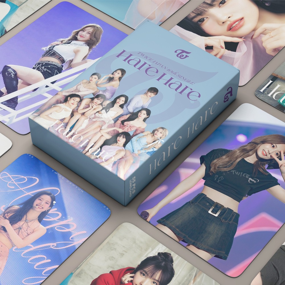 55pcs /box TWICE HARE HARE Photocards 10th Japan Single Album Kartu Lomo Kpop Postcards