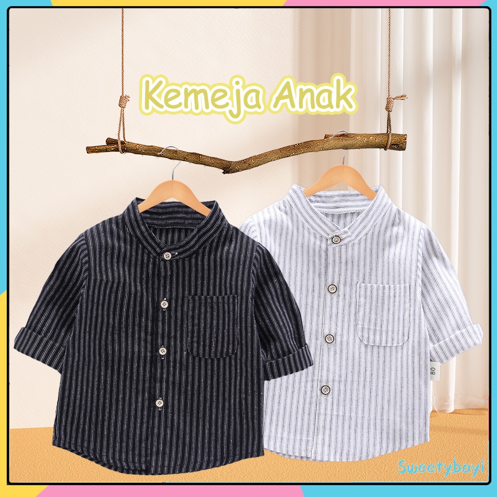 SweetyBayi 0-4thn Kemeja bayi anak laki-laki import Kemeja anak lengan panjang