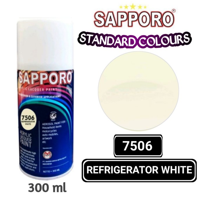 

7506 REFRIGERATOR WHITE SAPPORO STANDAR 300ml Cat Semprot Pylok Pilok