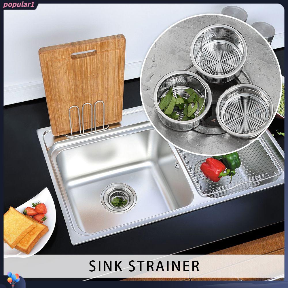 Populer Saringan Wastafel Kamar Mandi Shower Berguna Stainless Steel Pembuangan Limbah Barang Penutup Wastafel Air Plug Food Hair Stopper