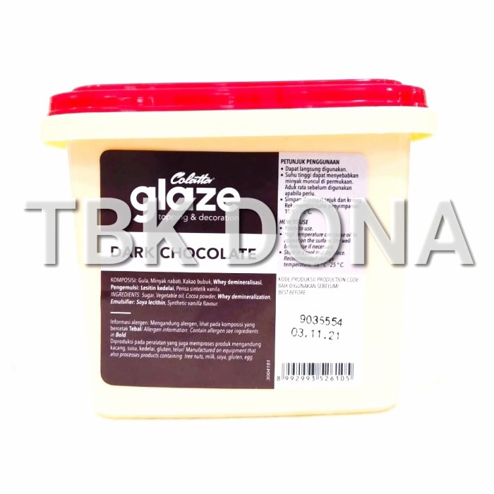 

[New Arrival] Colatta Glaze Dark Toping Rasa Cokelat Hitam 1 Kg