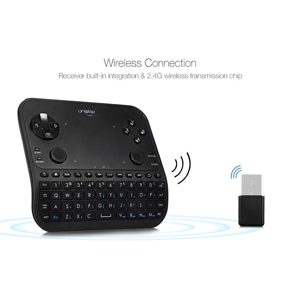 AKN88 - UNIPLAY U6 2.4G Universal Wireless Keyboard With Mouse Touchpad