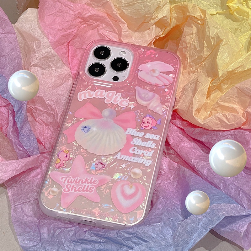 Ins Gaya Shell Cocok Untuk iPhone 14 Pro Max Casing Ponsel iPhone Dua Lapis Pola Dicetak Kompatibel Dengan Iphone13 13pro 13prm iPhone 11 11pro 14plus 12Pro Max Shockproof TPU Phone Case