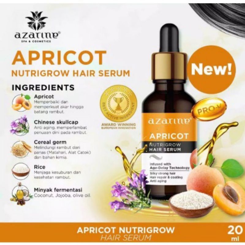 ★ BB ★ Azarine Hair Spa 200gr &amp; 450gr Apricot - Azarine Hair Spa 200gr &amp; 450gr Aloevera - AZARINE Hair Serum Nutrigrow Apricot - AZARINE Hair Serum Nutrigrow  Aloe Vera