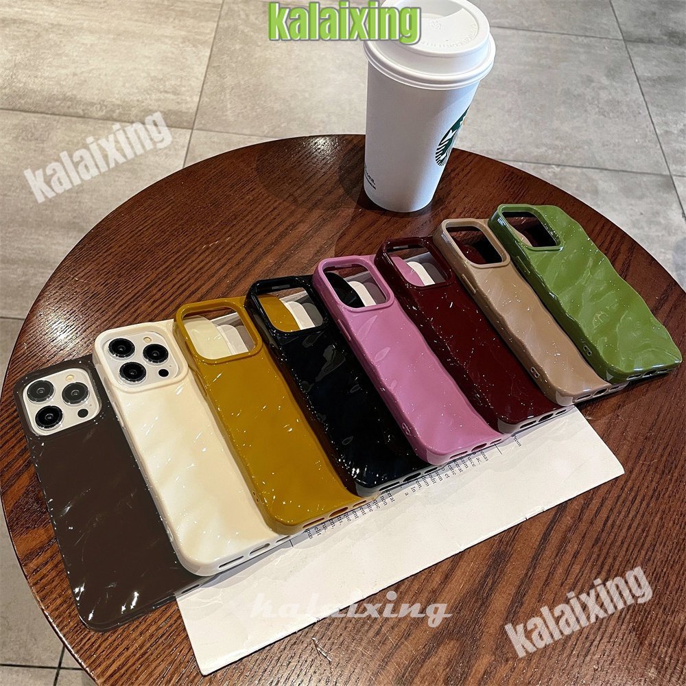 IPHONE 3d Murni Kemurnian Tengah Casing Ponsel Riak Air Custom Kompatibel Dengan Iphone14 Pro Max 6s 7 8 Plus Se2020 11 12 13 Pro Xs Max Casing Lembut