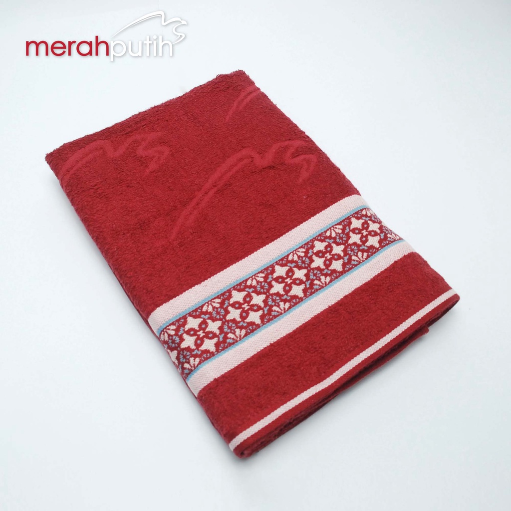 Handuk Mandi Dewasa Merah Putih MPN 735 by Terry Palmer ukuran 70 x 135 cm