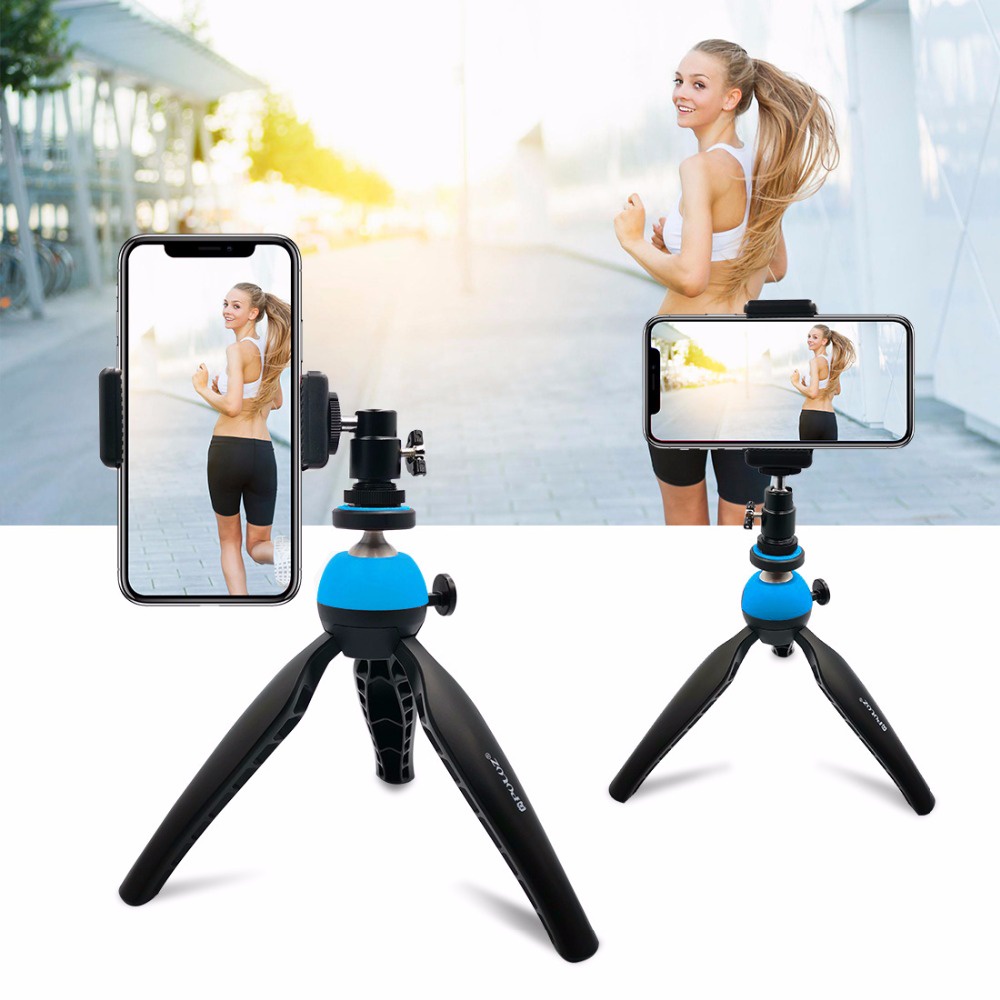 Pocket Mini Tripod Mount Dengan Ball Head &amp; Phone Clamp 360derajat Untuk Smartphone