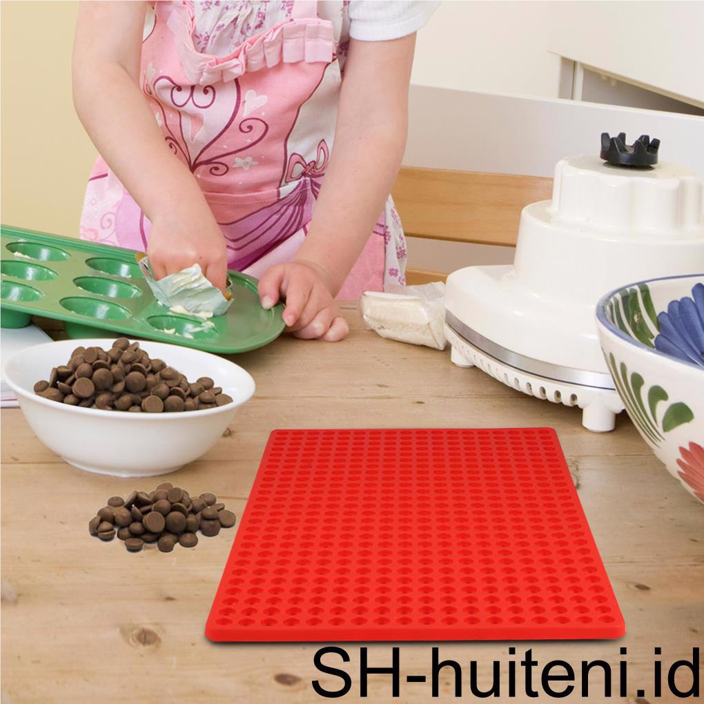 468rongga Cetakan Makanan Hewan Peliharaan Silikon Bentuk Bulat Dog Treat Pan Reusable Chocolate Drops Sheet Semi Sphere Cookies Mould