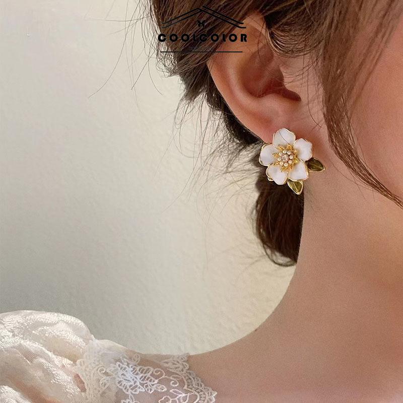 COD❤️Anting Tusuk Motif Bunga Gaya Korea Fashion Untuk Wanita- cl