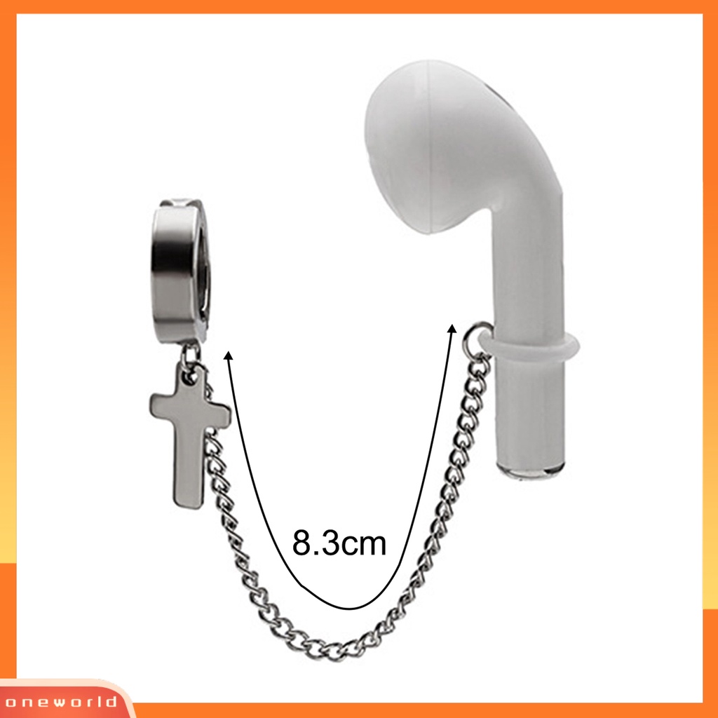 [WOD] 1pc Anting Anti Hilang Universal Cocok Mudah Digunakan Tali Anting Earphone Stainless Steel Non-slip Untuk Pakaian Sehari-Hari