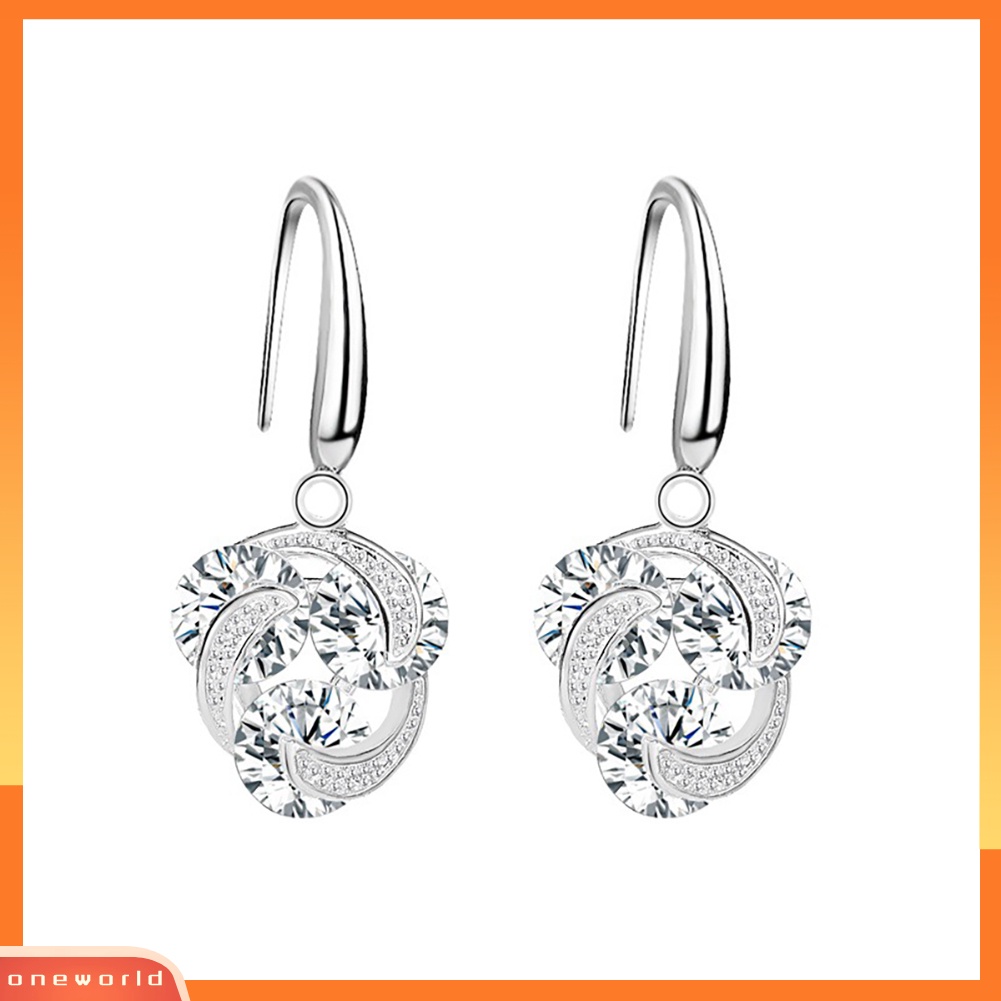 [WOD] Wanita Fashion Gaya Warna-Warni Berlian Imitasi Cubic Zirconia Bentuk Kincir Angin Perhiasan