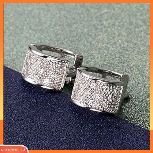 [WOD] Fashion Wanita Kristal925 Sterling Silver Ear Studs Hoop Earrings Perhiasan