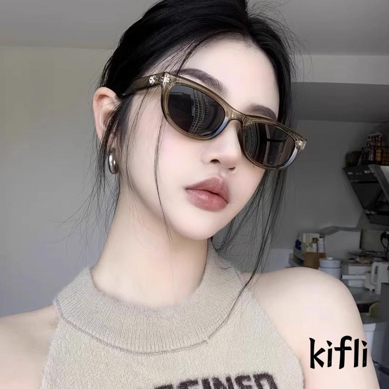 [KD] Kacamata Hitam Pria Wanita Fashion Vintage Kacamata Hitam Tahan Uv Sunglasses