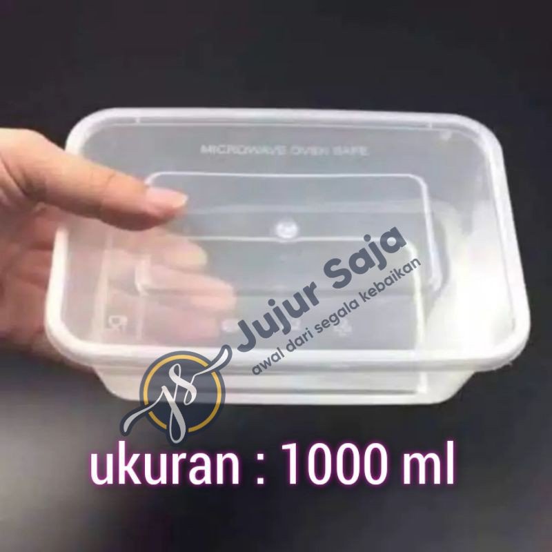 Thinwall 1000ml kotak plastik mika tebal cod box makanan