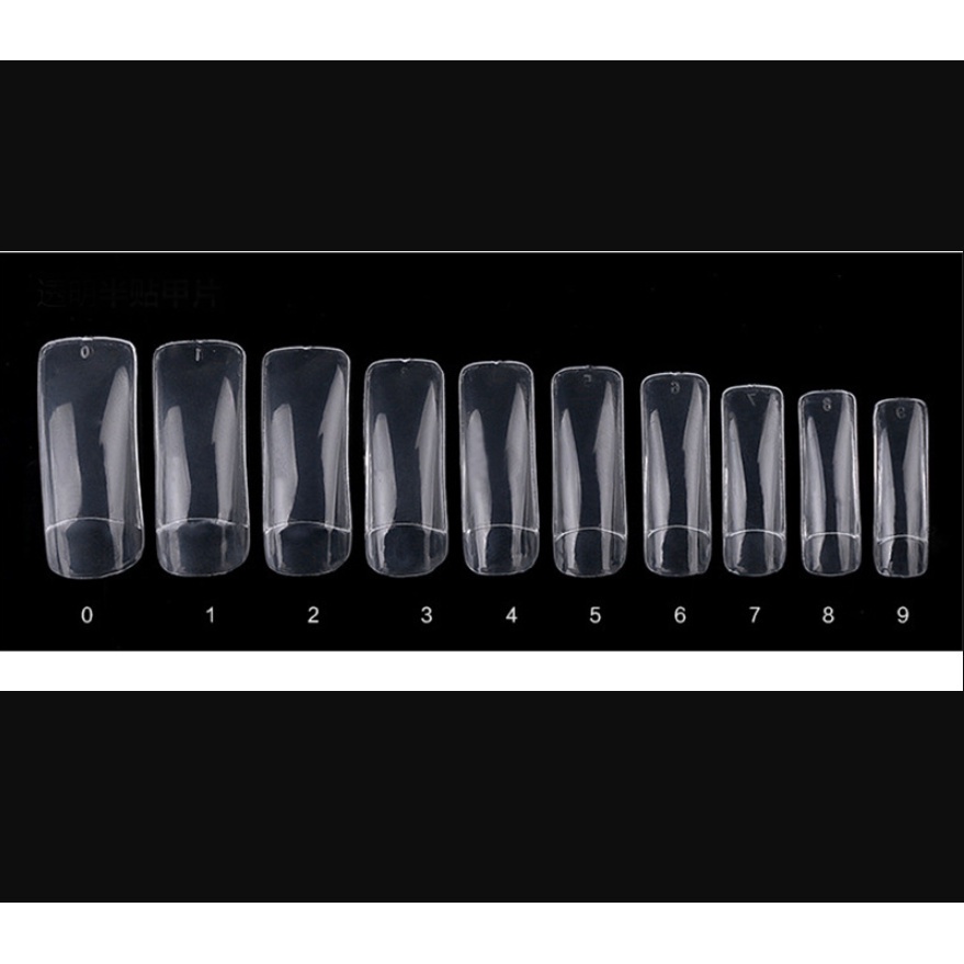 Kuku Palsu BOX ISI BANYAK 100 PCS Polos Natural Bening Fake Nails Nailart