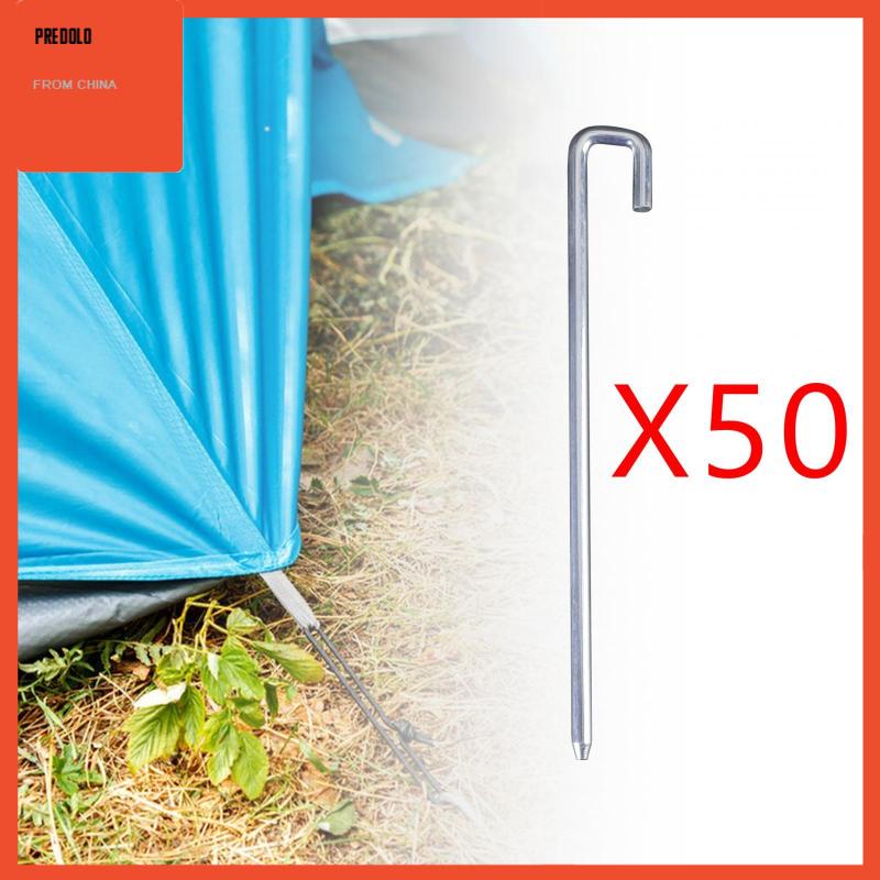 [Predolo] 50pcs Pasak Tenda 25cm Garden Stakes Nails Hook Aluminium Serbaguna