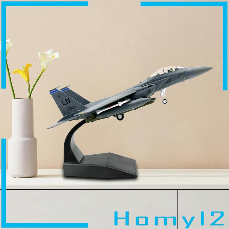 [HOMYL2]1/100 Skala F15E Fighter Diecast Alloy Model Pesawat Dengan Stand Untuk Kamar Tidur