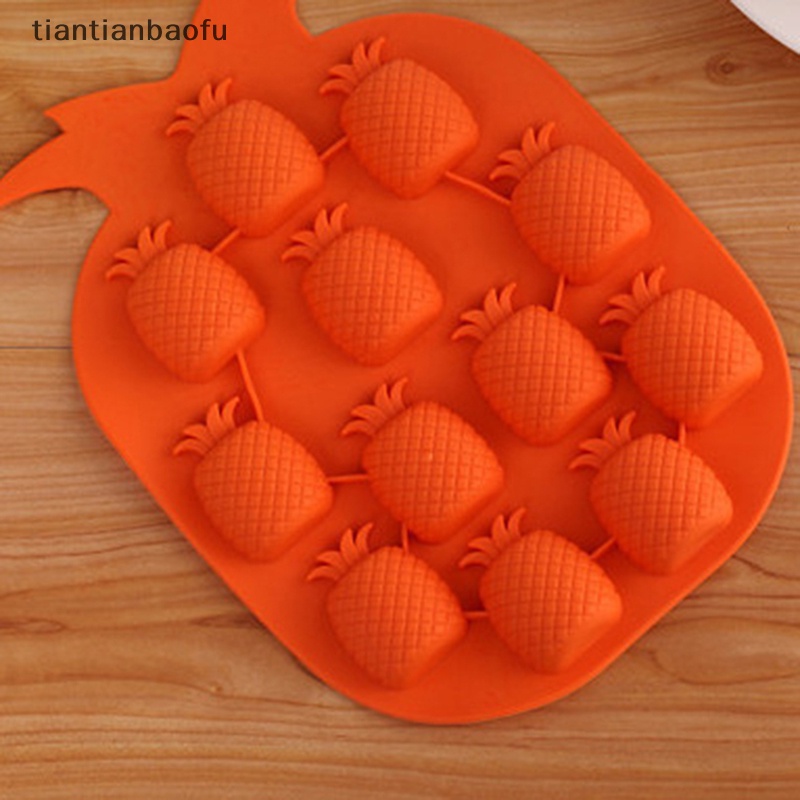 [tiantianbaofu] Diy Pineapple Ice Cube Ball Mold Tray Silikon Sphere Mold Bar Whiskey Cocktails Boutique