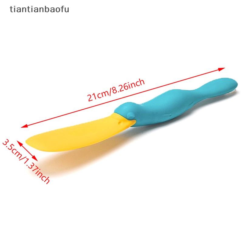 [tiantianbaofu] Spatula Silikon Alat Bumbu Mentega Scraper Non Stick Untuk Toples Blender Butik