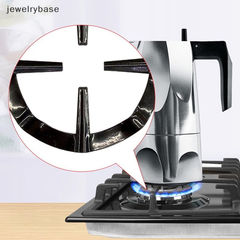 [jewelrybase] 1pc Rak Kompor Gas Stainless Steel Moka Pot Kopi Pot Berdiri Perlengkapan Dapur Butik