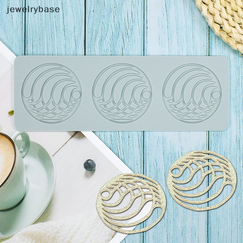 [jewelrybase] 1pc Pola Geometri Kreatif Silikon Kue Renda Cetakan Kue Decorag Alat Butik