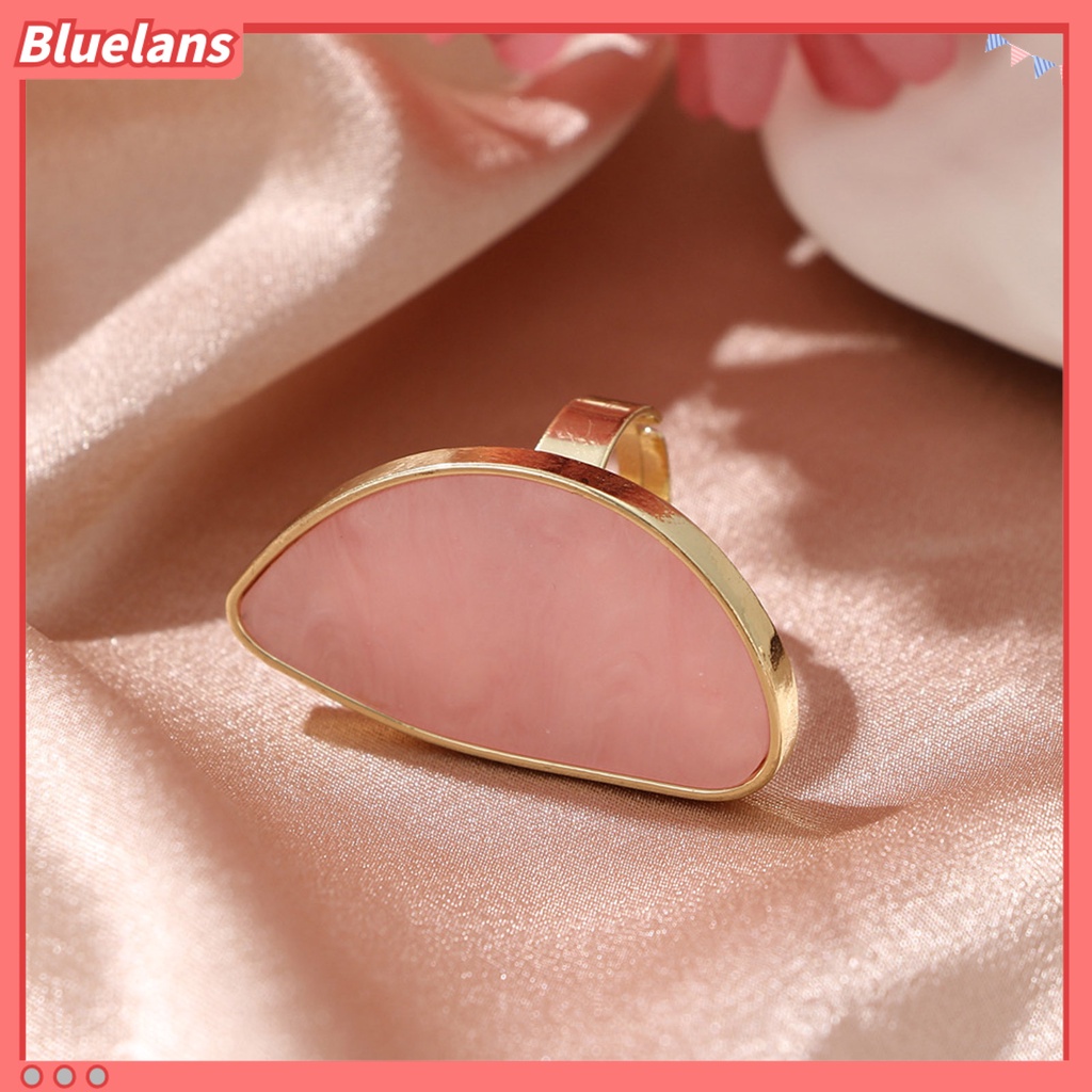 [BLS] Cincin Fashion Warna Cerah Artistik Hias Akik Dekorasi Cincin Terbuka Untuk Pesta