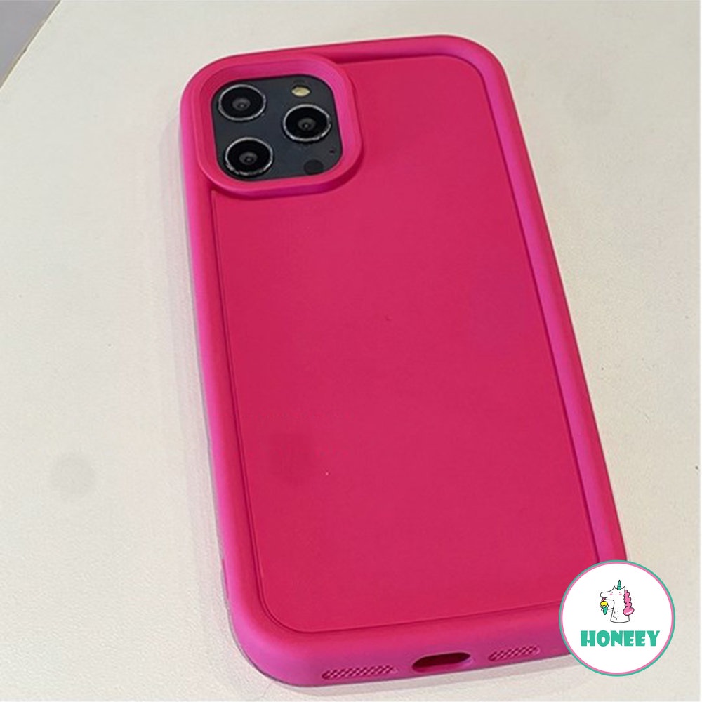 IPHONE Casing Ponsel Silikon Bumper Lembut Matte Mewah Untuk Iphone14 Promax11 12 13 Pro Max X X XR Square Solid Color Shockproof Cover