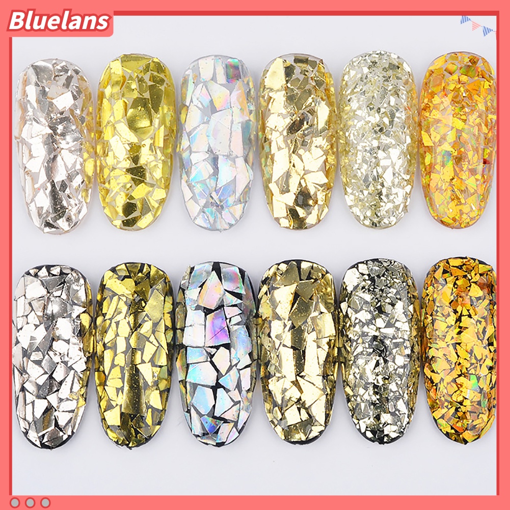 [BLM] Nail Art Decor Glitter Irregular Cellophane Fragments Manicure Pedicure Alat DIY