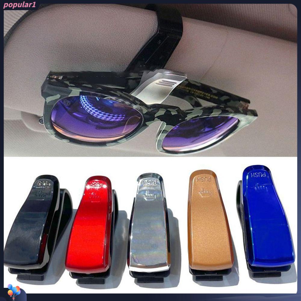 Populer Sun Visor Kacamata Klip Portable Kartu Nama Gantungan Kacamata Eyeglasses Mount Box