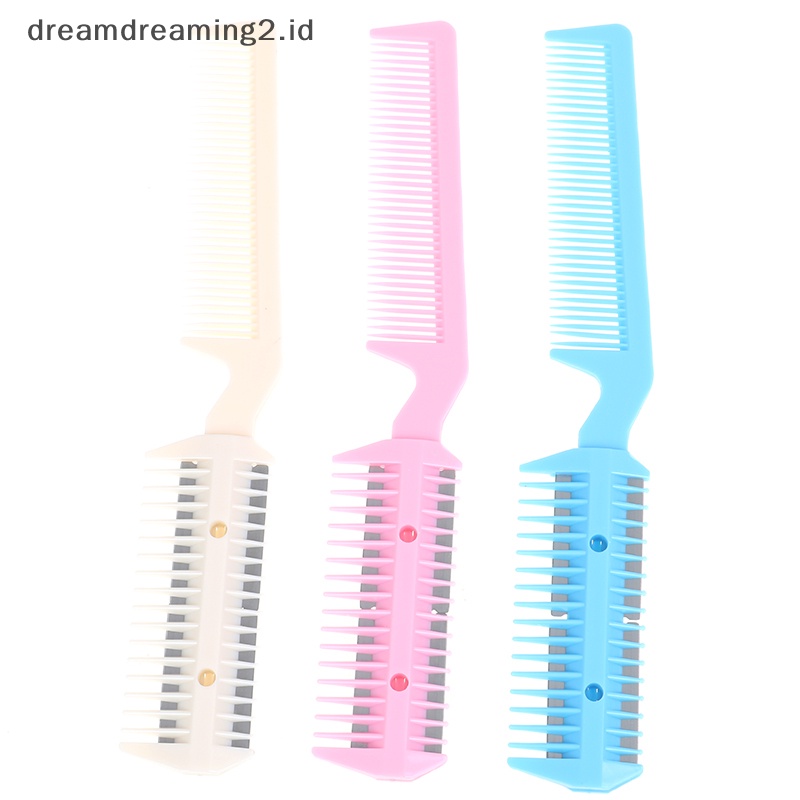 (drea) Sisir Silet Warna Pemotong Rambut Thinning Shaper Comb Pisau Cukur Trimmer Barber //