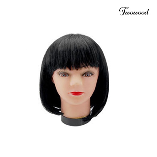 Twowood Fashion Wanita Poni Pendek Bobo Gaya Cosplay Pesta Wig Sopak Periwig