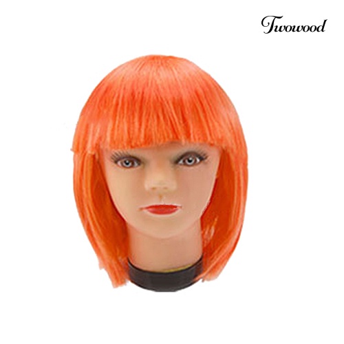 Twowood Fashion Wanita Poni Pendek Bobo Gaya Cosplay Pesta Wig Sopak Periwig