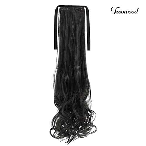 Twowood Wanita Fashion Panjang Berbulu Keriting Palsu Ponytail Wig Sopak Palsu Rambut Ekstensi