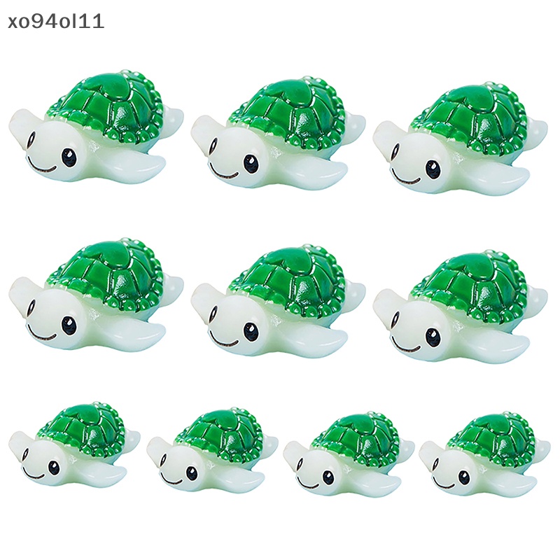 Xo Mini Green Turtle Tortoise Kura Figure Kura Laut Miniatur Kura Untuk Peri OL