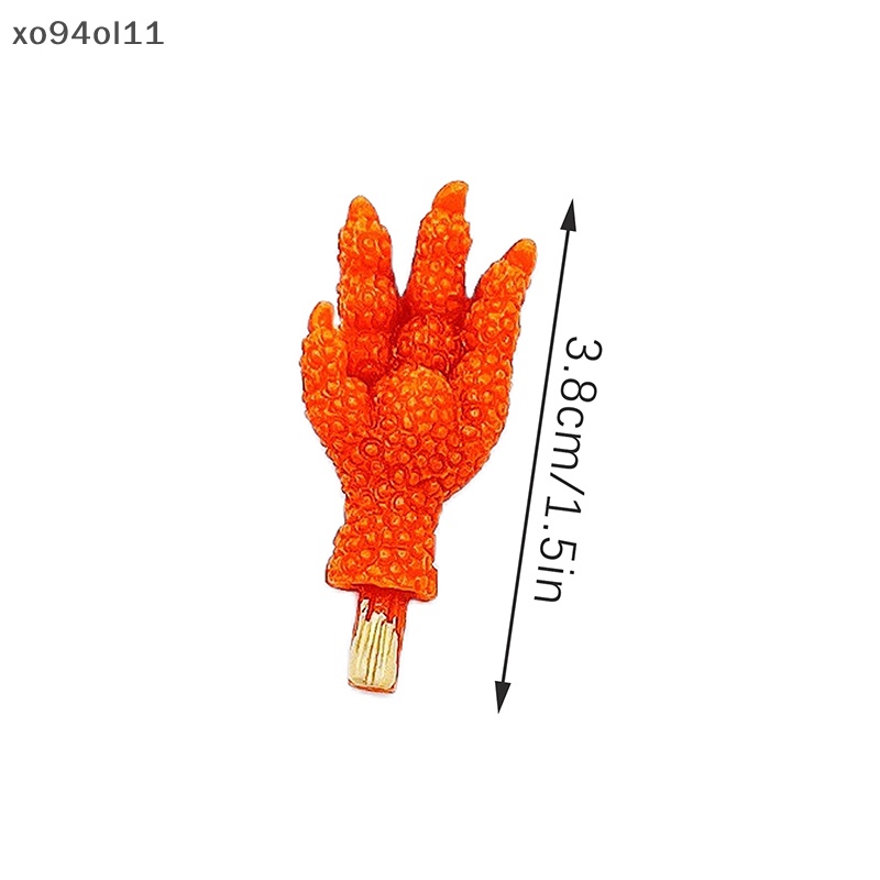 Xo 5Pcs 1:12 Rumah Boneka Miniatur Barbekyu Tusuk Daging Baking Kaki Ayam Udang Makanan Model Bermain Dekorasi Dapur Mainan OL