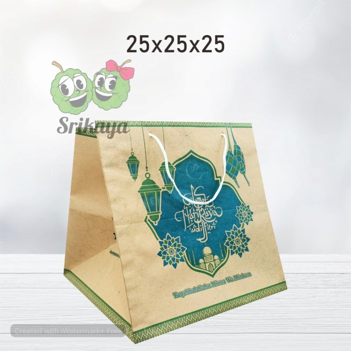 

[SC] PAPER BAG POLOS KRAFT TALI KUR 25 X 25 X 25 - IDUL FITRI