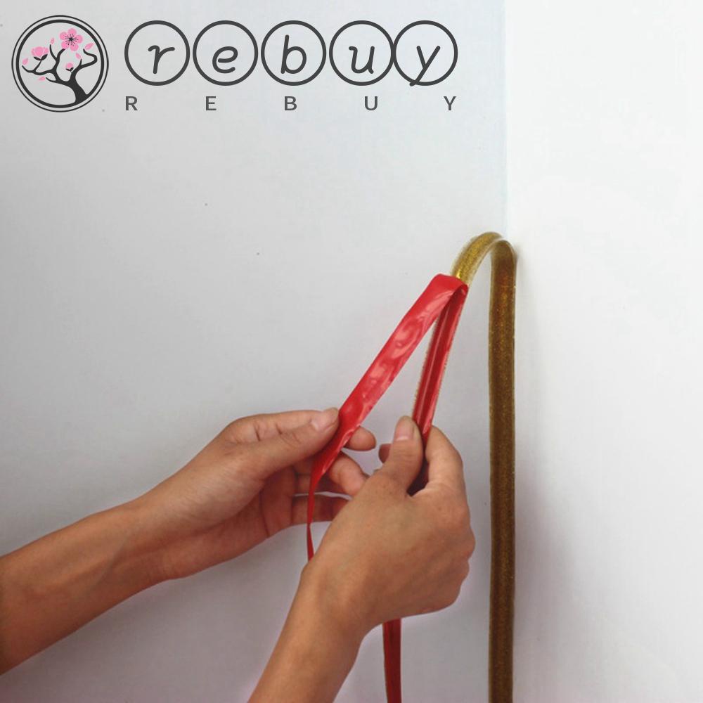 Rebuy Wall Trim Line Untuk Tepi Ubin 5m Dekorasi Rumah Ruang Tamu Stiker Dinding Moulding Line Caulk Tape