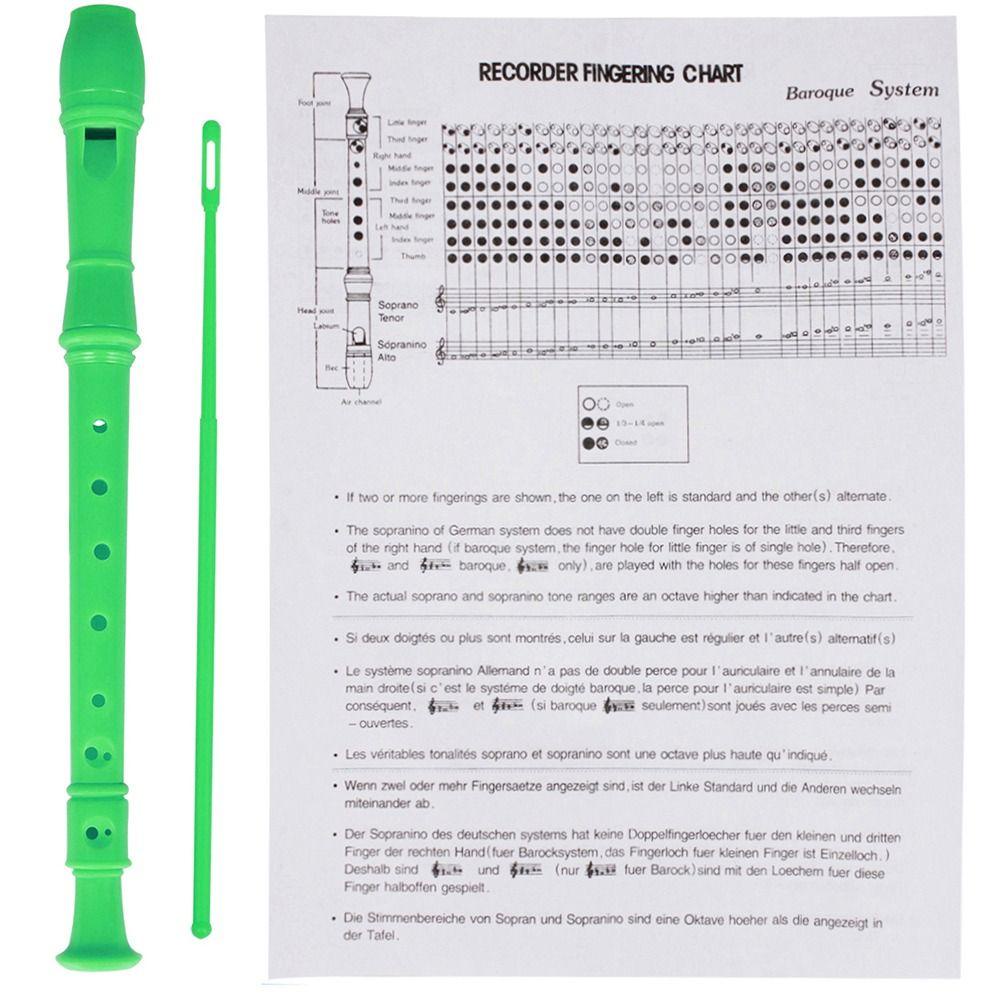 【 ELEGANT 】 Suling Panjang Profesional Treble Recorder Clarinet Delapan Lubang Hadiah Untuk Teman Dengan Batang Pembersih Irish Whistle Flute Recorder Flute